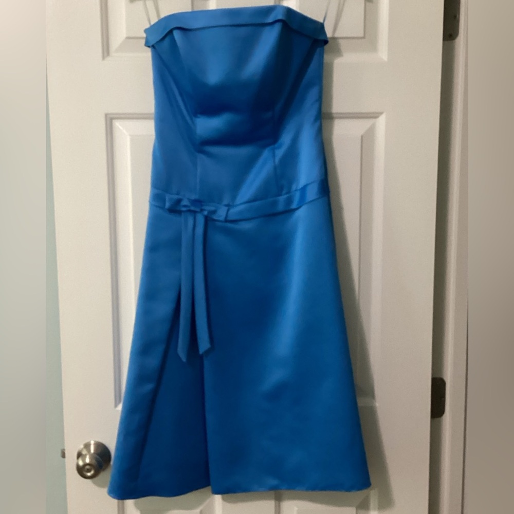 Blue Strapless Dress by Private Collection - Size 4